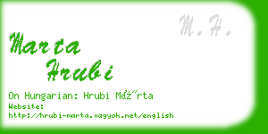 marta hrubi business card